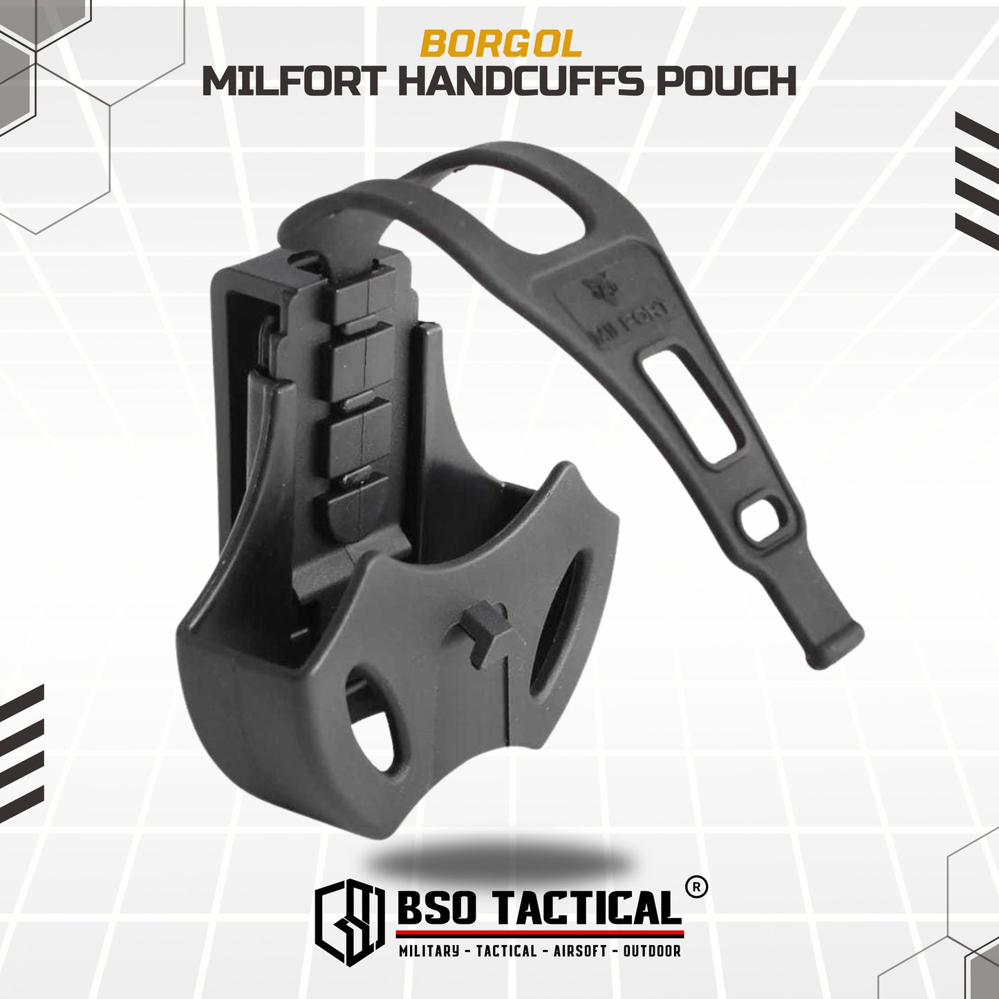 Milfort Borgol Holder Tactical Holster Handcuffs Nylon Holder Case Waist Belt Molle