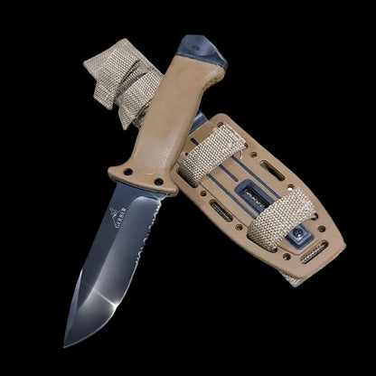 GB LMF II Infantri Outdoor Knife Pisau Multifungsi with Sheath - Coyote