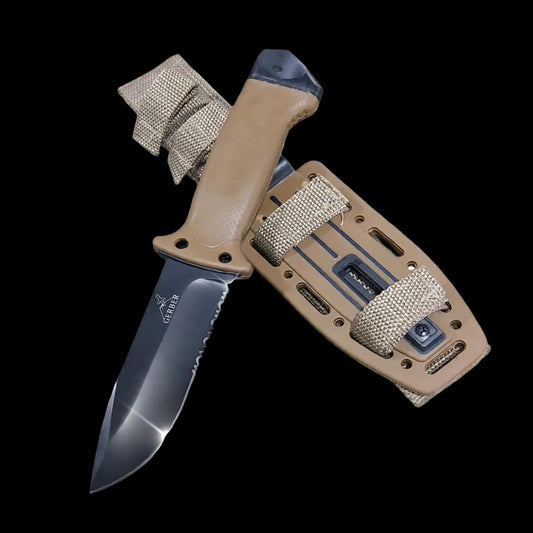 GB LMF II Infantri Outdoor Knife Pisau Multifungsi with Sheath - Coyote