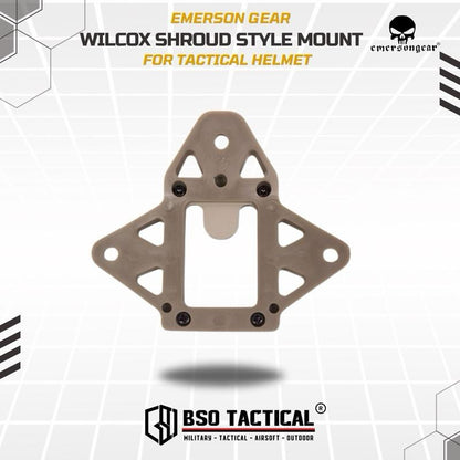 Tactical Helmet Mount Wilcox Shroud 4 Style for Outdoor Helm Emerson Gear - EM8972