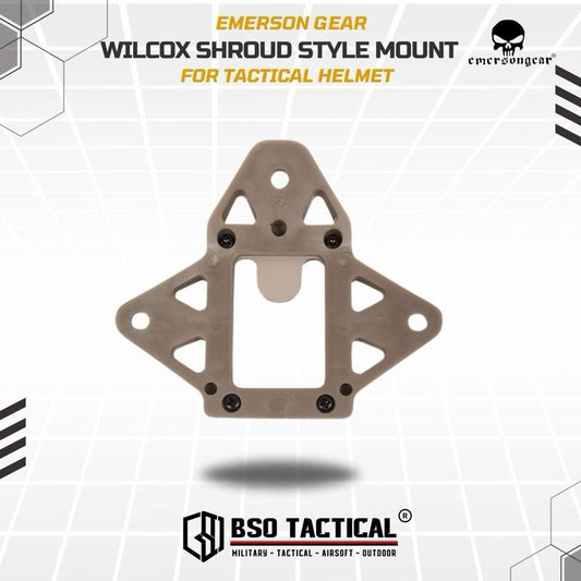 Tactical Helmet Mount Wilcox Shroud 4 Style for Outdoor Helm Emerson Gear - EM8972