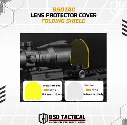 BSOTAC Lens Protector Cover Scope Bulletproof BB Folding Shield Holosight