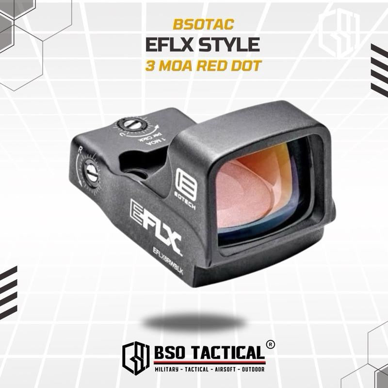 EFLX Mini Style Red Dot Scope Tactical Holosight RMR Mount Base Picatinny CNC