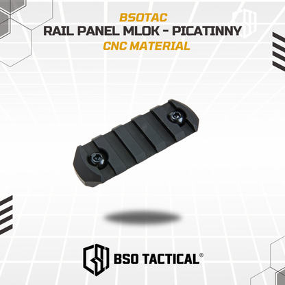 BD Tactical Rail Panel MLOK to Picatinny CNC for Optic Laser Flashlight Accesories - 3/5/7/9/11/13 Slot