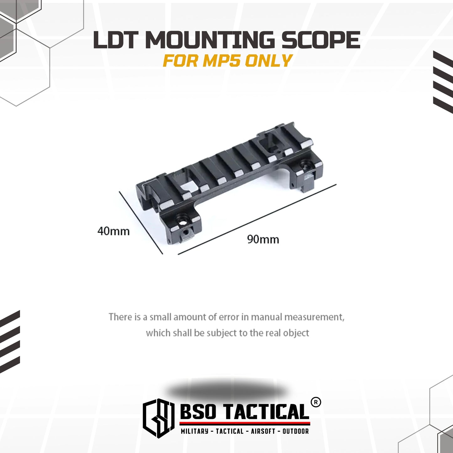 Rail Mount MP5 Top Rail for Optic Scope Full Metal