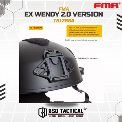 FMA Helmet EX Wendy TWF 2.0 Rail Thick Version Olahraga Outdoor Multifungsi
