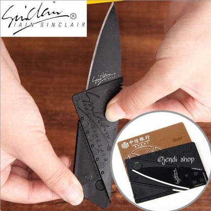 Pisau Kartu Lipat Folding Knife Sinclair Cardsharp Survival EDC