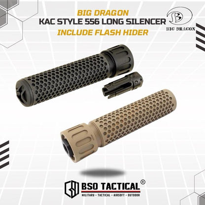 Tactical Silencer KAC Style 5.56 QD Long Mock Suppresor Flash Hider