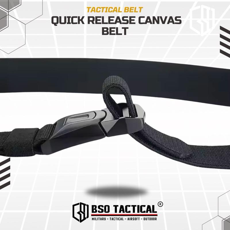 Ikat Pinggang Tactical Belt Rustproof Canvas Metal Buckle Casual Outdoor Belt