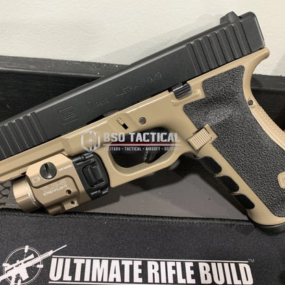 Senter Tactical TLR8 LED Light Combo with Red Laser Picatinny Rail White Flashlight Black
