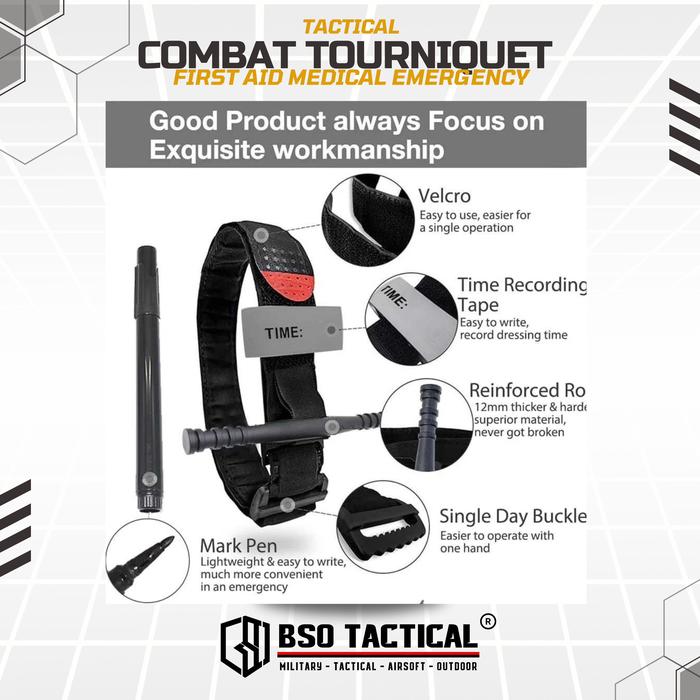 Turniket Emergency Tourniquet Strap – Gear Pertolongan Pertama Outdoor Alat Bantu Pertolongan Darurat