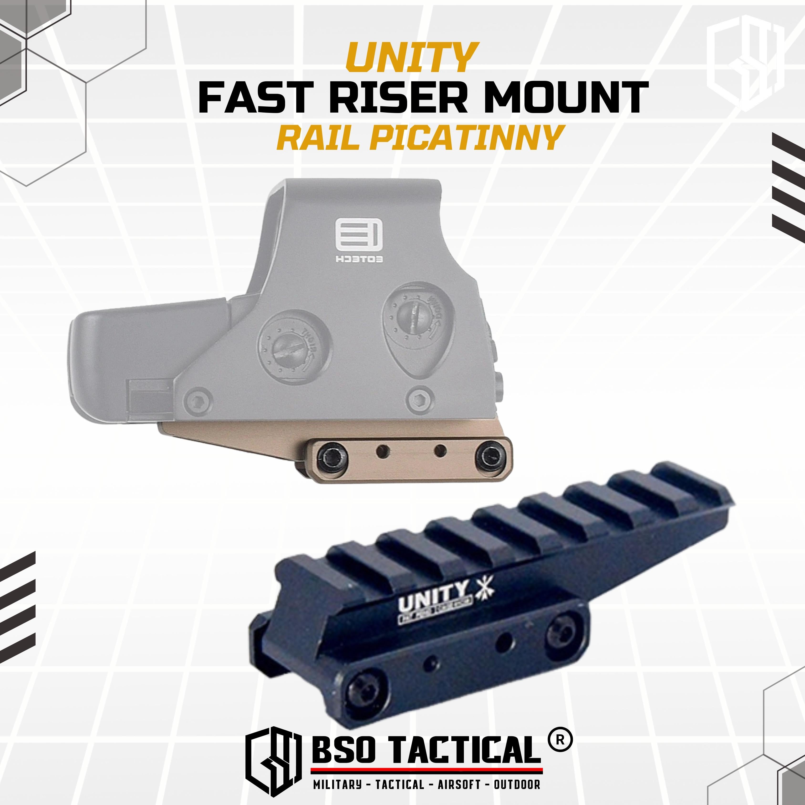 Unity Tactical FAST Style Riser Mount Picatinny Rail for Optic Sight ...