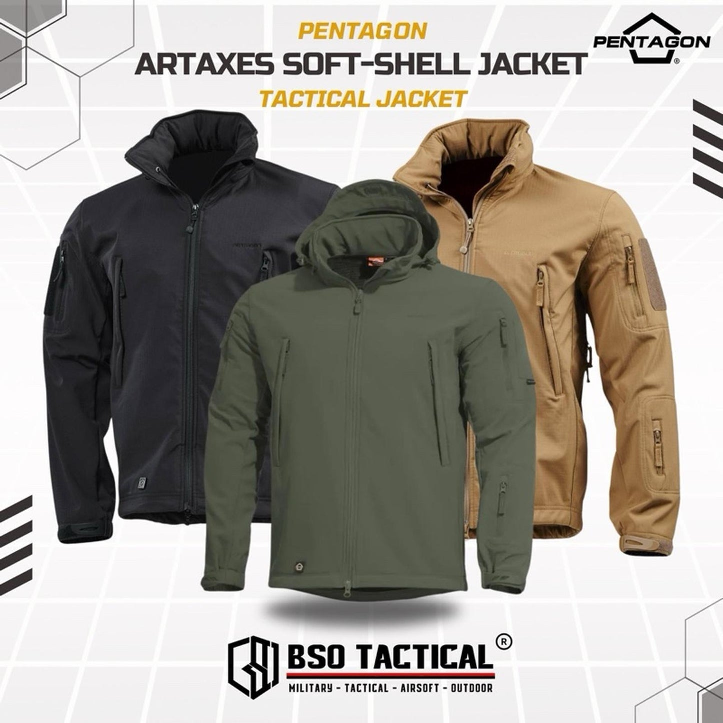 Jaket Tactical Pentagon Artaxes Softshell Outdoor Jacket