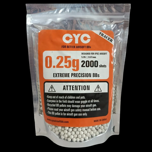 BB CYC 6mm Tracer 0.25 g / 0,25 g 2000 Shots Glow In The Dark Original