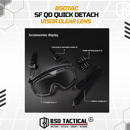SF QD Quick Detach Tactical Goggle Gentex Ops Core Style