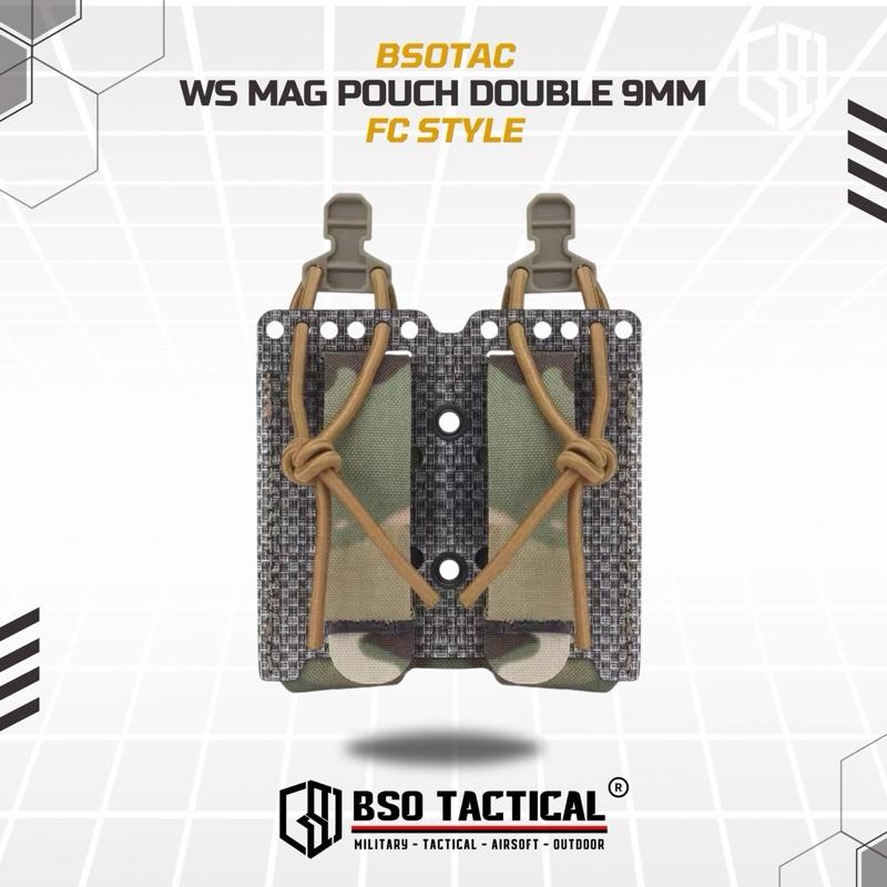 WS Double Pouch FC Style Molle System for 9mm Tactical Dual Slot for MG Flashlight EDC Gear Outdoor