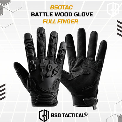 Battle Wood Outdoor Tactical Motorcycle Glove Full Finger Protection Multifungsi - ST1805
