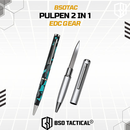 Pulpen Tactical 2 In 1 Pen Hidden Knives EDC Every Day Carry Outdoor Camping