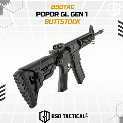 BD Tactical Popor Core CP Style G1 for AEG GBBR Polymer Buttstock with Cheek Riser