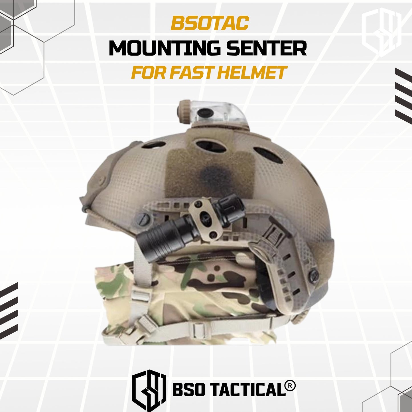 Mounting Senter Mount Rail Flashlight for ARC Rail  Helmet Accesories Fast Helm ABS Outdoor