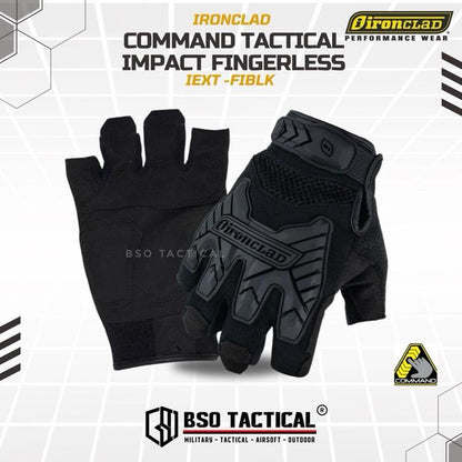 Sarung Tangan Ironclad Command Tactical Fingerless Impact IEXT FIBLK
