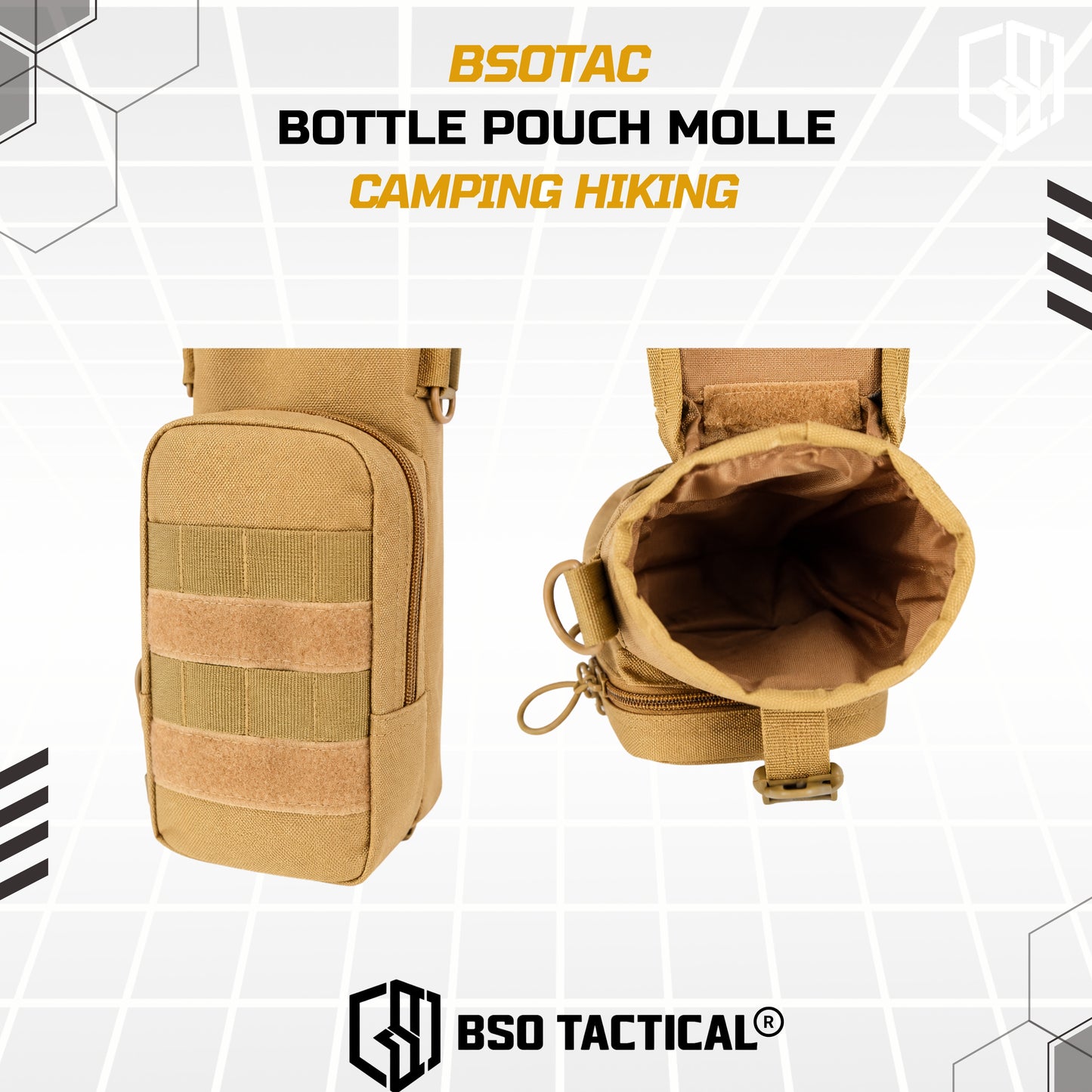 Tas Selempang Outdoor dengan Bottle Pouch Molle for Hiking Camping Outdoor Bag