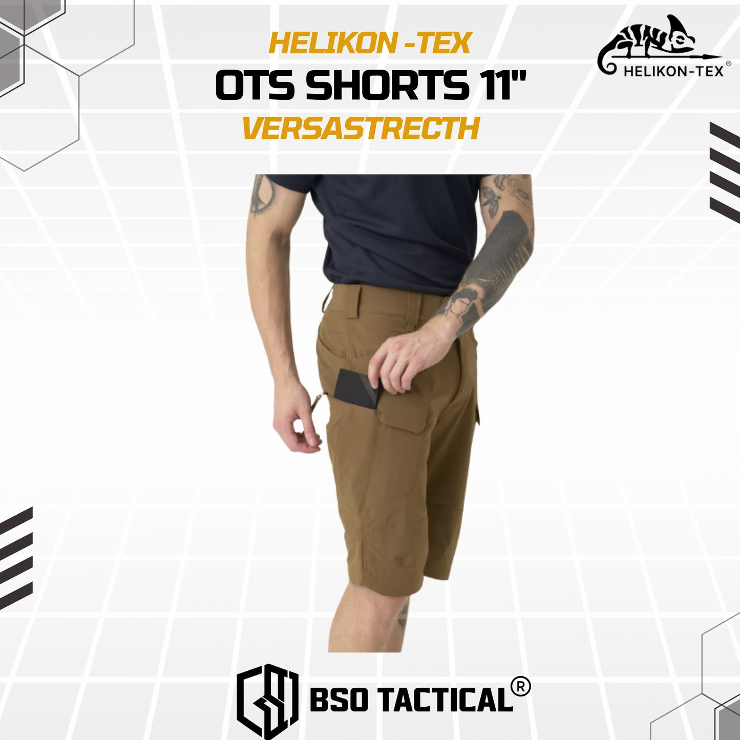 Celana Pendek Helikon Tex OTS 11 Outdoor Tactical Short Versastrecth Sport Pants