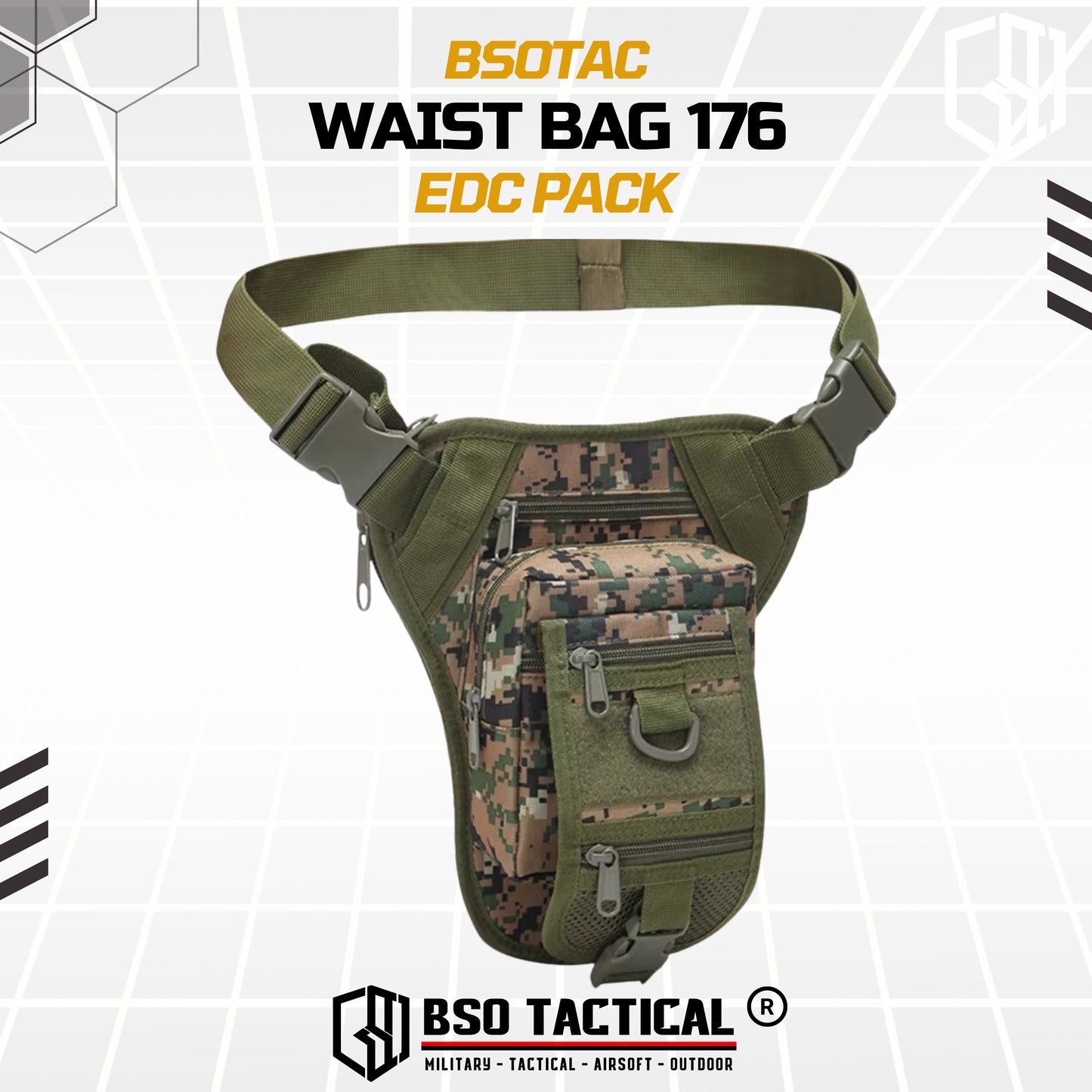 Tas Selempang Pinggang Tactical Waist Bag EDC Pack - TS176