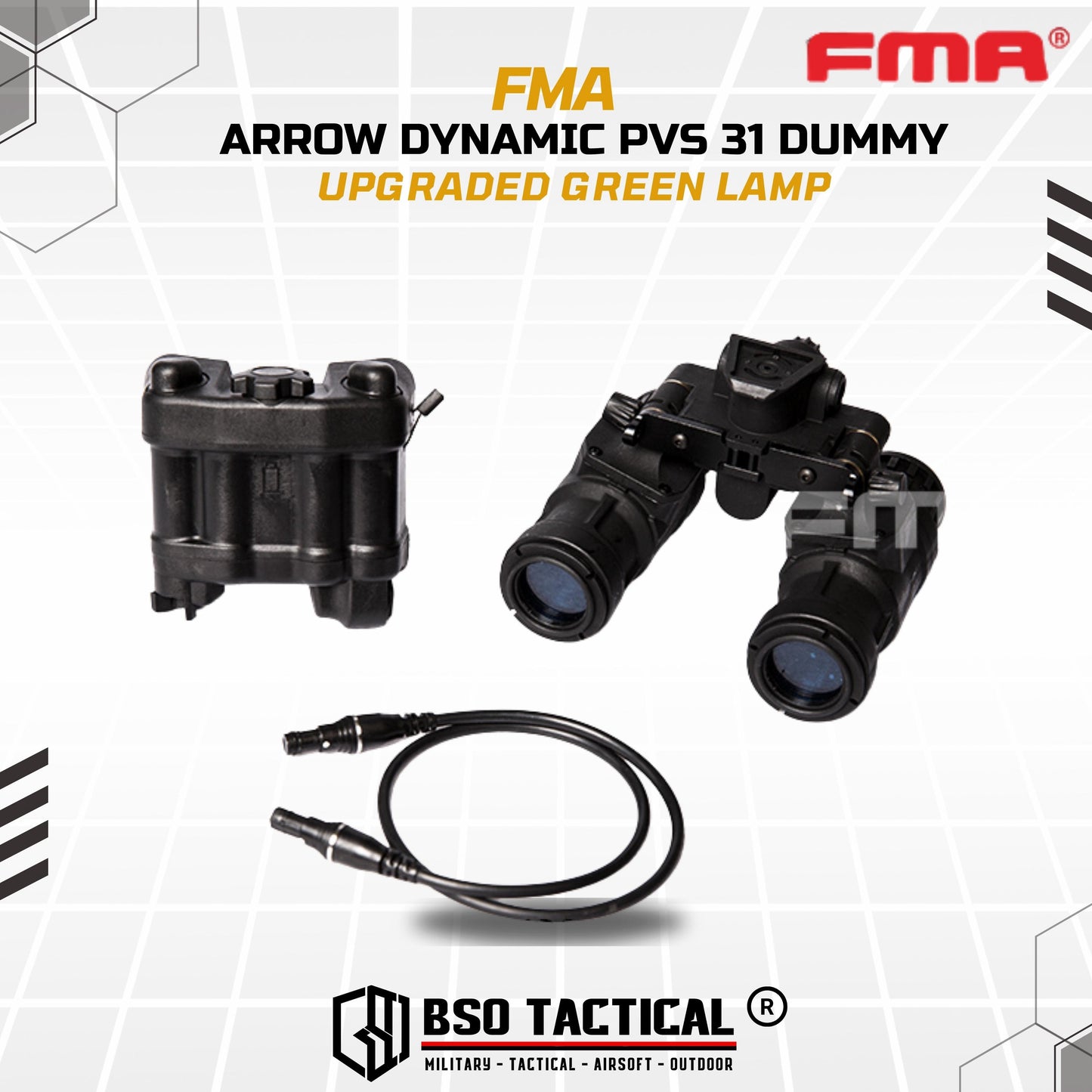 FMA PVS31 Dummy NVG Upgraded with Green Lamp No Function