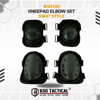 Kneepad Elbow Set Tactical Outdood Pad SWAT Style