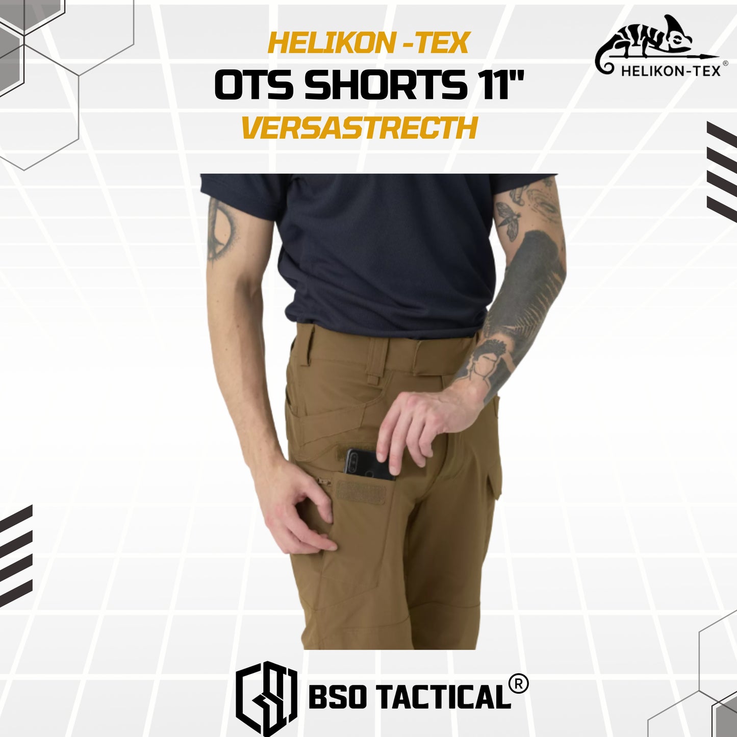Celana Pendek Helikon Tex OTS 11 Outdoor Tactical Short Versastrecth Sport Pants