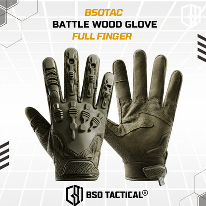 Battle Wood Outdoor Tactical Motorcycle Glove Full Finger Protection Multifungsi - ST1805
