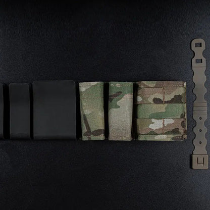 WoSport Kywi 3 Slot MG Pouch Double 9mm Single 556 Molle untuk Ikat Pinggang Tas Rompi Backpack Molle Multifungsi