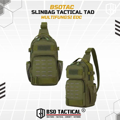 BSOTAC Tas Selempang Tactical Sling Bag EDC Casual Day Pack Laser Cut New Model dengan Kapasitas Besar dan Sistem MOLLE untuk Aktivitas Outdoor - Portable