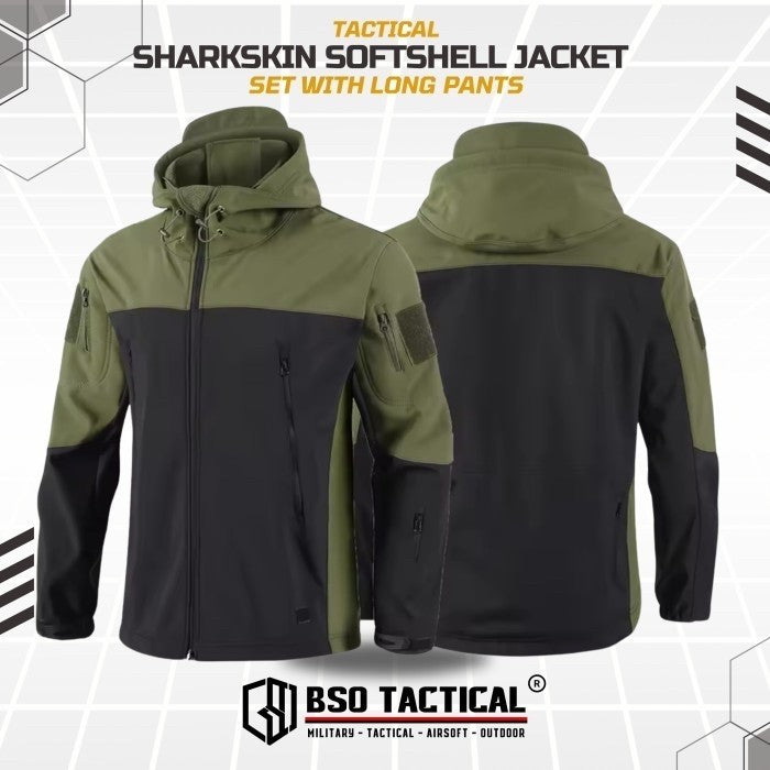 Jaket Celana Outdoor Sharkskin Softshell Jacket Set with Long Pants Outdoor Gear