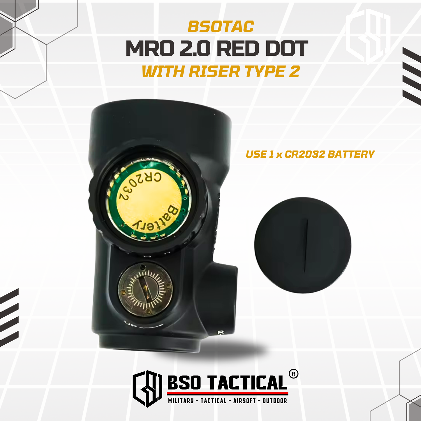 Red Dot Scope MRO Style 2 MOA with Riser Type 2 Full Metal Picatinny FREE Killflash