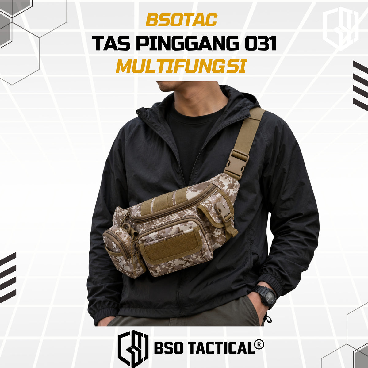Tas Pinggang Multifungsi Travel Pack Waisted Bag Outdoor Nylon