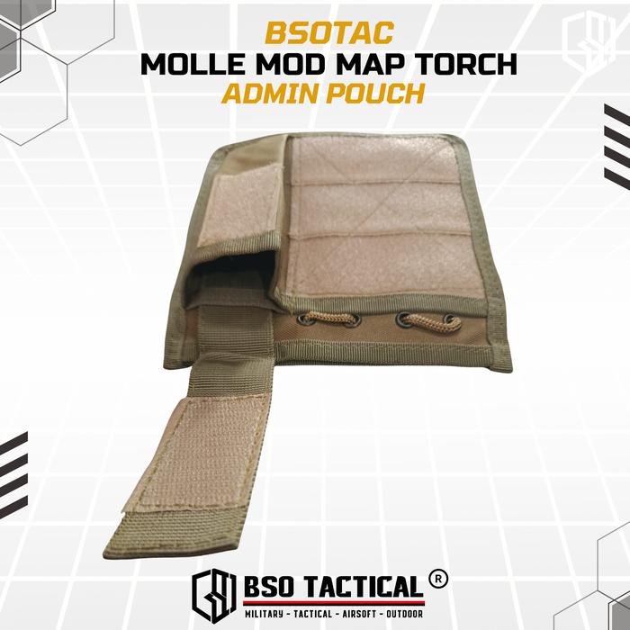 Tactical Molle Mod Map Torch Knife Admin Pouch Rompi Vest Tactical
