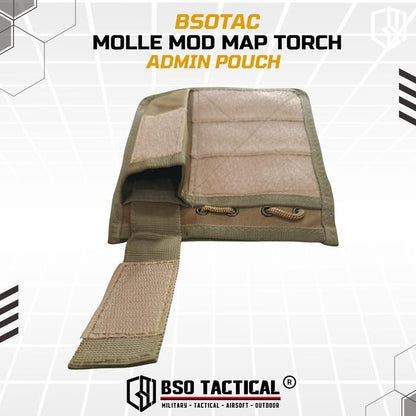 Tactical Molle Mod Map Torch Knife Admin Pouch Rompi Vest Tactical