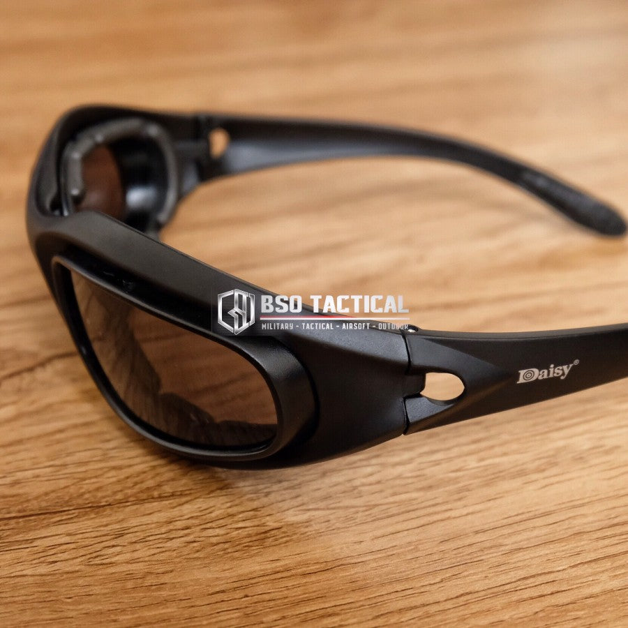 Kacamata Tactical Daisy C5 Outdoor Goggle Sunglasses 4 Lens