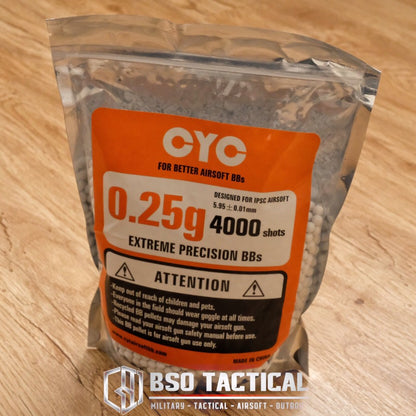 BB CYC 0.25 g / 0,25 g 4000 Shots Original For Airsoft - ORIGINAL