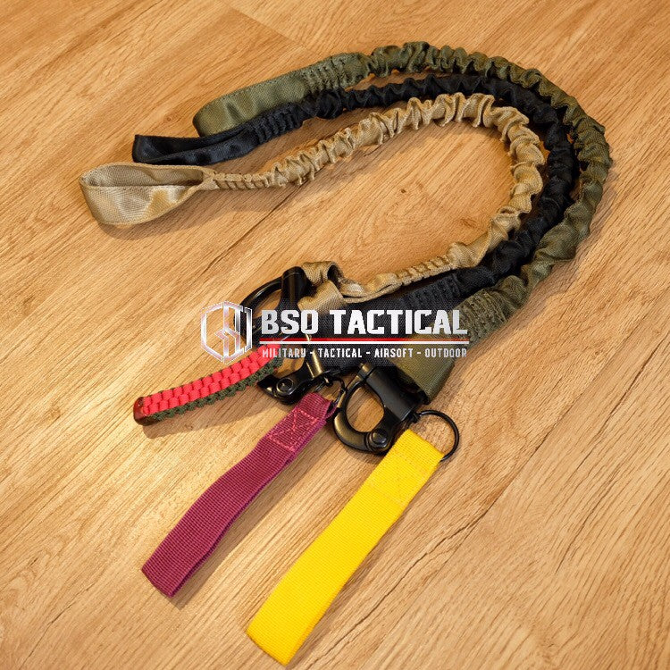 Tactical Safety Lanyard Single Point Outdoor Tali Elastic Ropes