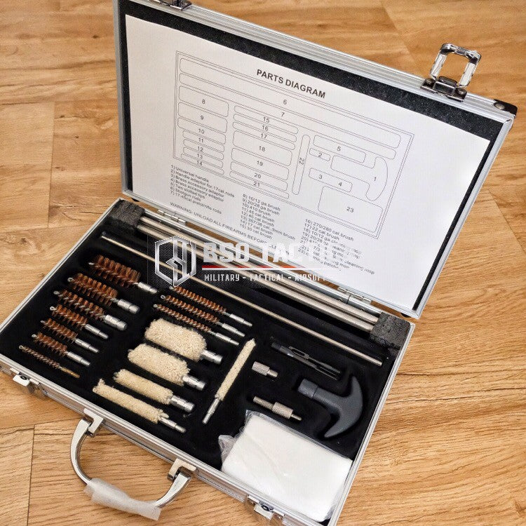 Cleaning Kit Tactical for Barrel Cleaner Complete Set with Alumuniun Case Outdoor