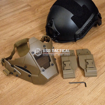 Tactical Mask Iron Warrior Half Face Protection Helmet Accesories