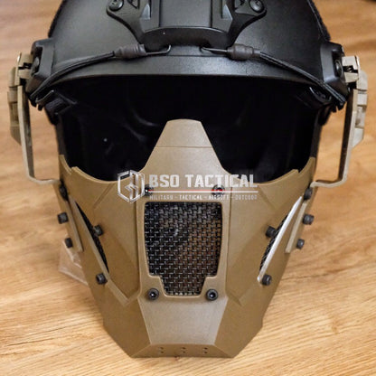 Tactical Mask Iron Warrior Half Face Protection Helmet Accesories