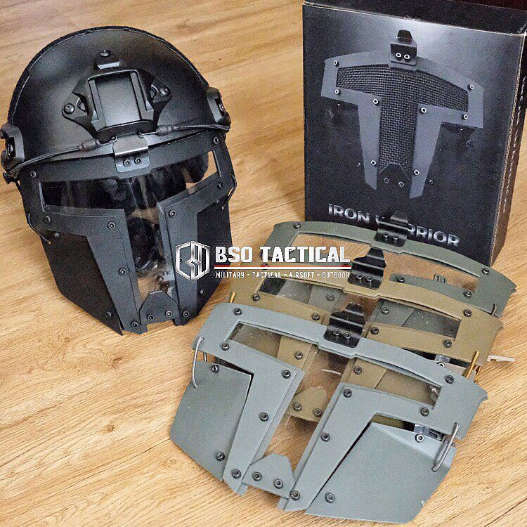 Iron Warrior Tactical Spartan Mask FAST Helmet Face Protection