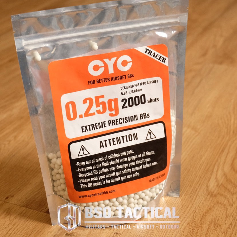 BB CYC 6mm Tracer 0.25 g / 0,25 g 2000 Shots Glow In The Dark Original