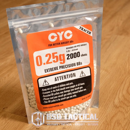 BB CYC 6mm Tracer 0.25 g / 0,25 g 2000 Shots Glow In The Dark Original