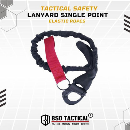 Tactical Safety Lanyard Single Point Outdoor Tali Elastic Ropes