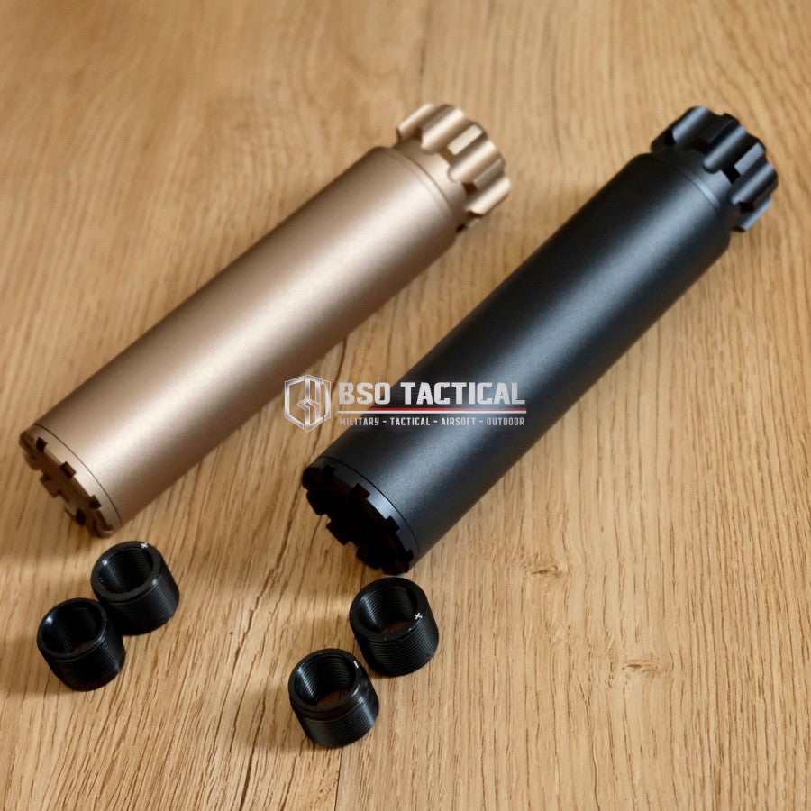 FMA Tactical Airsoft Silencer SPECTER Style 14mm CW CCW Alumunium